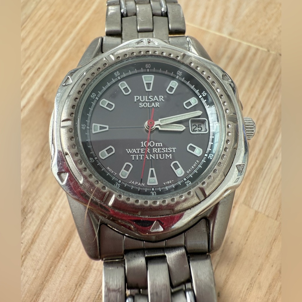 Pulsar solar ltitanium sport watch